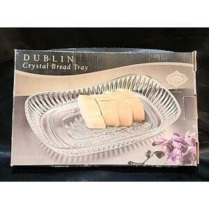 New Dublin Crystal Our Daily Bread Serving Plate